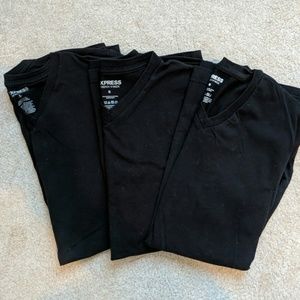 3 Express men's  stretch v-necks
